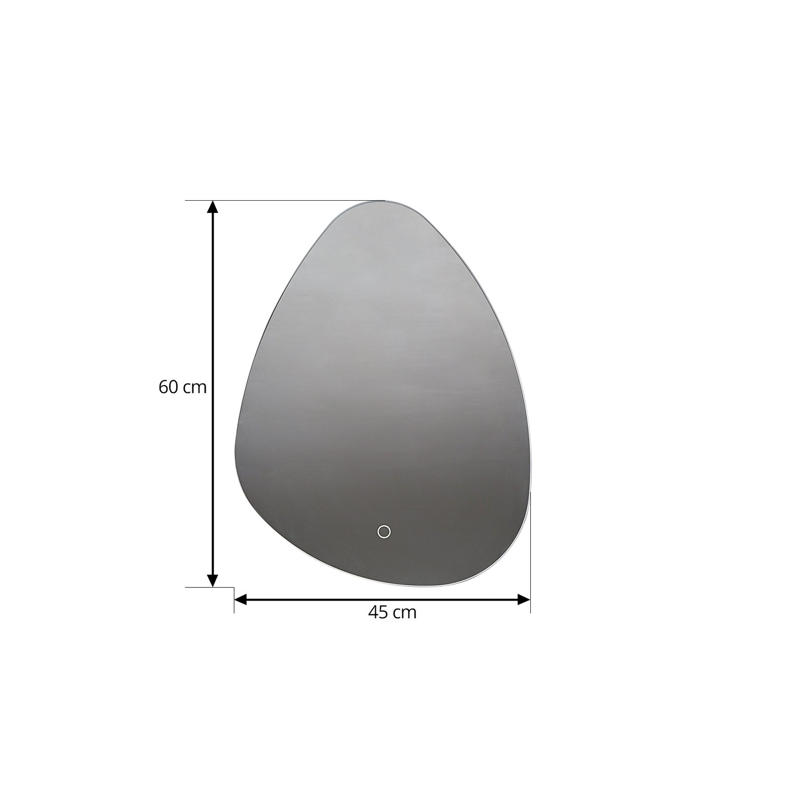 Celestiel LED Zrcadlo Drop Shaped 60cm CCT Mirror - Lucande