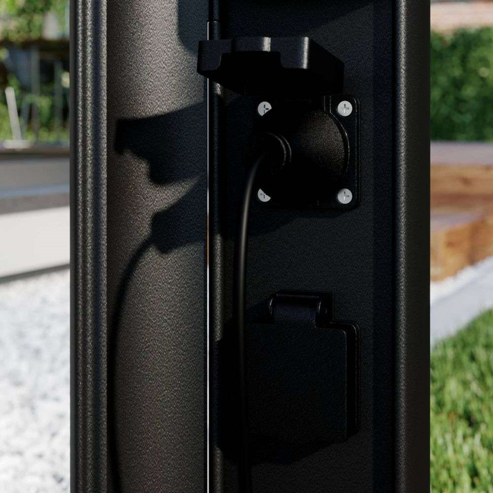 Corban Cover Up Vonkajšie Záhradná Lampa w/2 Power strip Graphite - Lucande