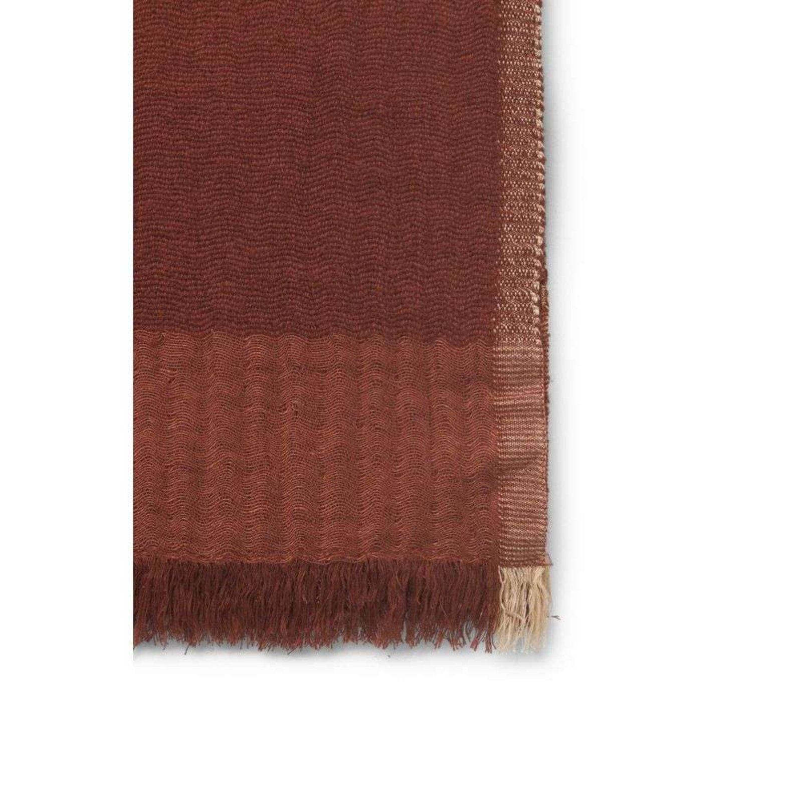 Weaver Throw Red Brown - ferm LIVING