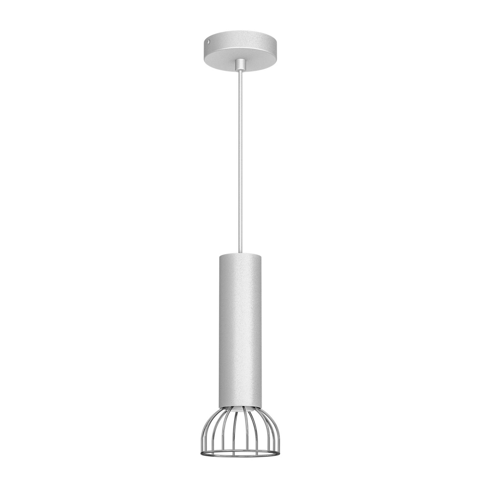 Danjel suspension à une lampe blanc argenté