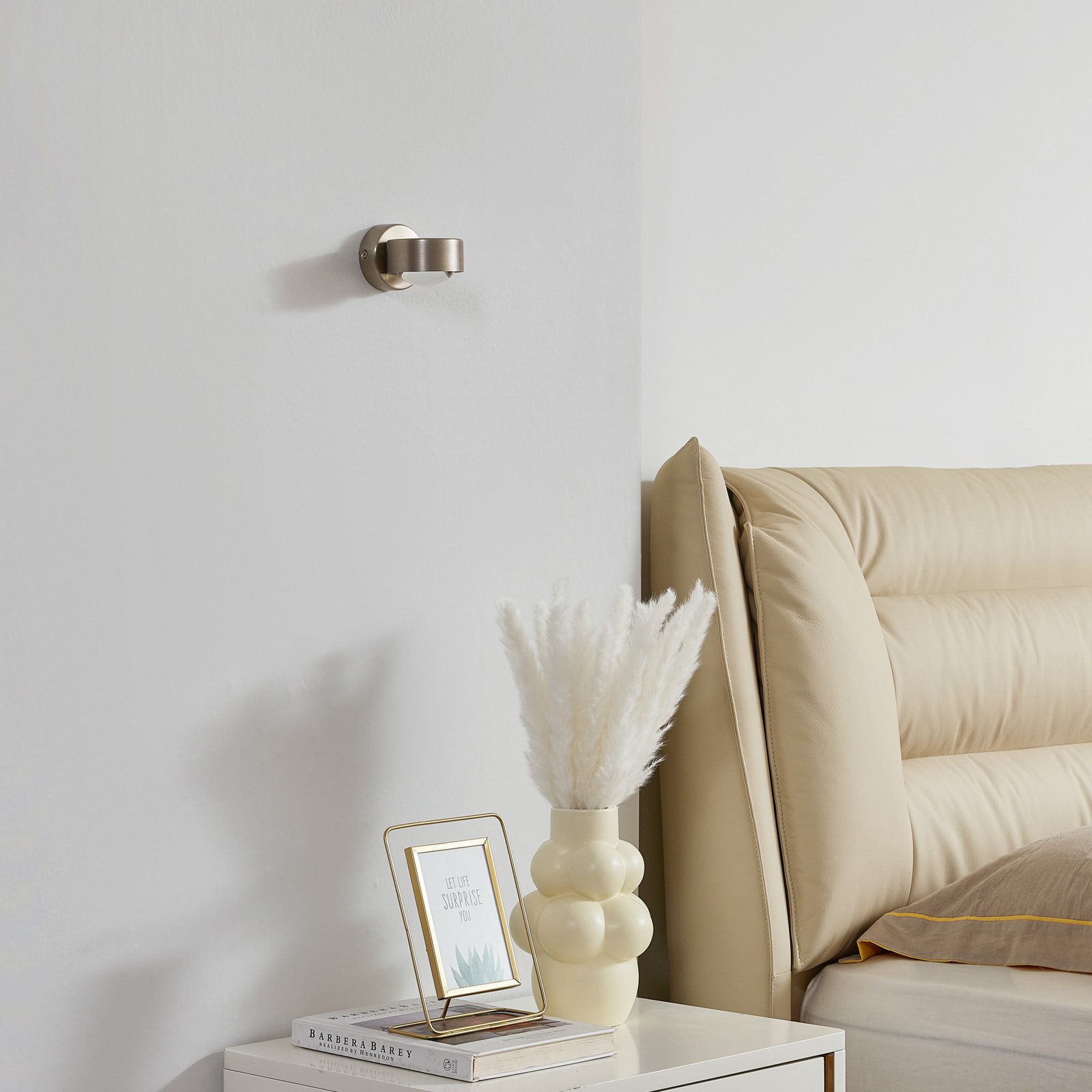 Lindby Aplică de perete Jyla, nichel, soclu în partea inferioară