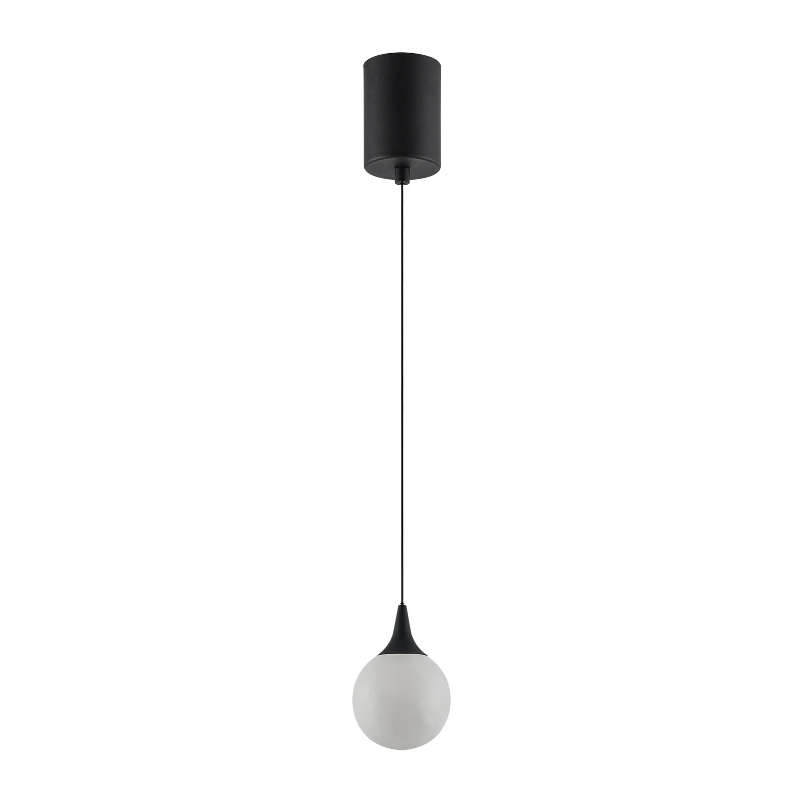 ARE LED lógó világítás, fekete, alabástrom, Ø 10 cm, CCT, DALI