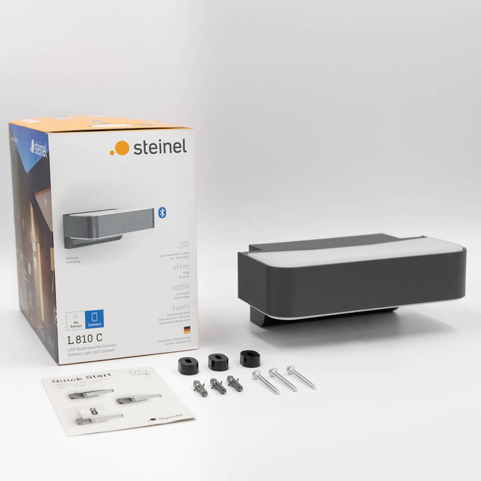 STEINEL L 810 C Kinkiet zewnętrzny góra/dół antracytowy