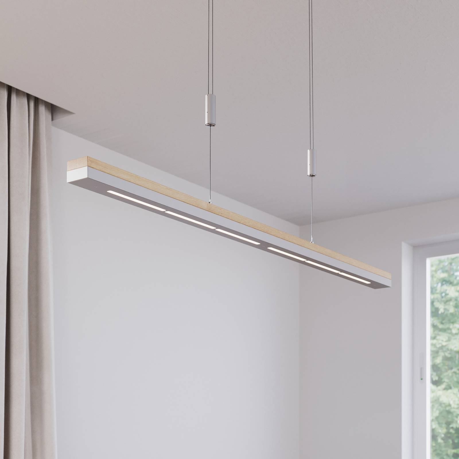 Quitani Suspension LED Elna longueur 118 cm nickel