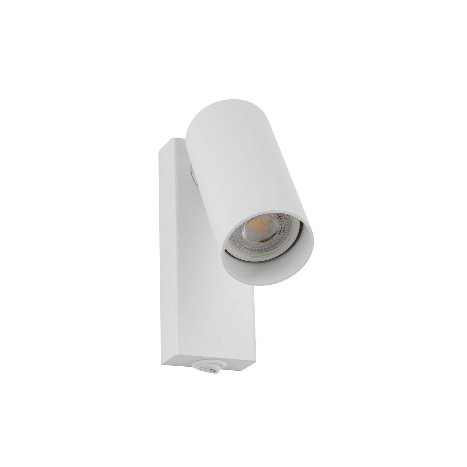Wall spotlight FOURTY, white, height 17 cm, metal, GU10