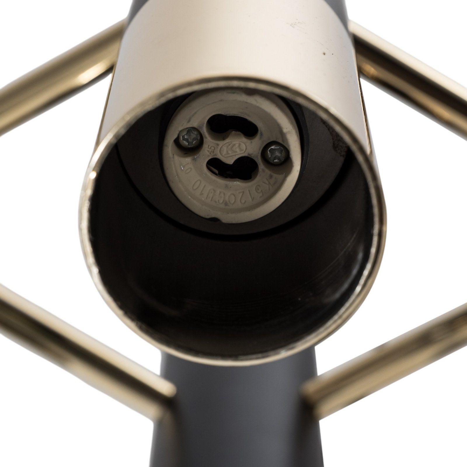 Griestu lampa Orino, melna/zelta, metāls, 7-spīdīga, GU10