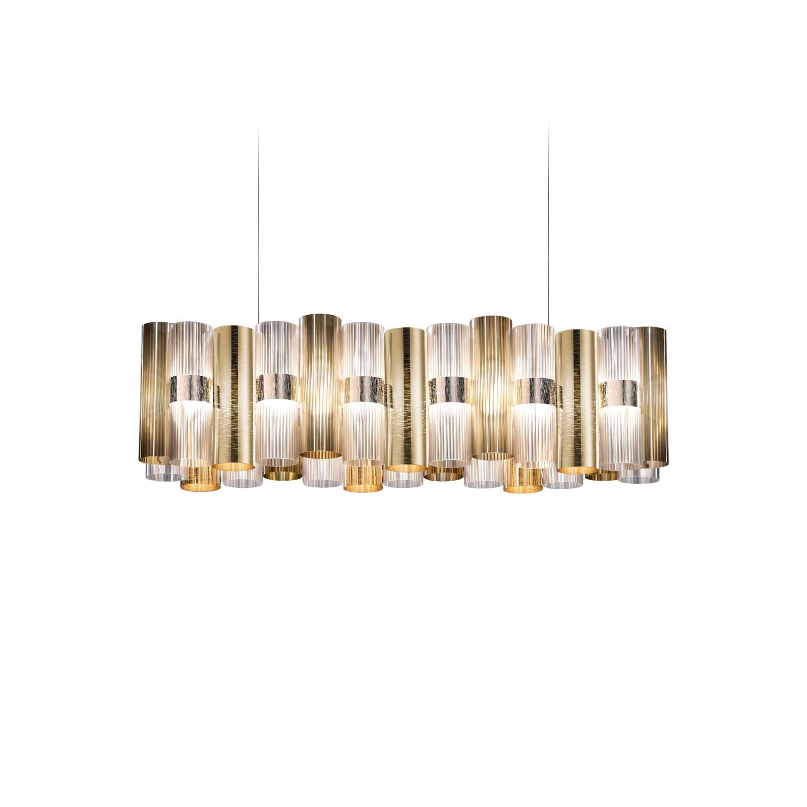 Slamp LED-Hängelampe La Lollo, goldfarben, 100 cm