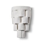 01 WHITE ROSIE væglampe, hvid, keramik, reliefmønster – Serax
