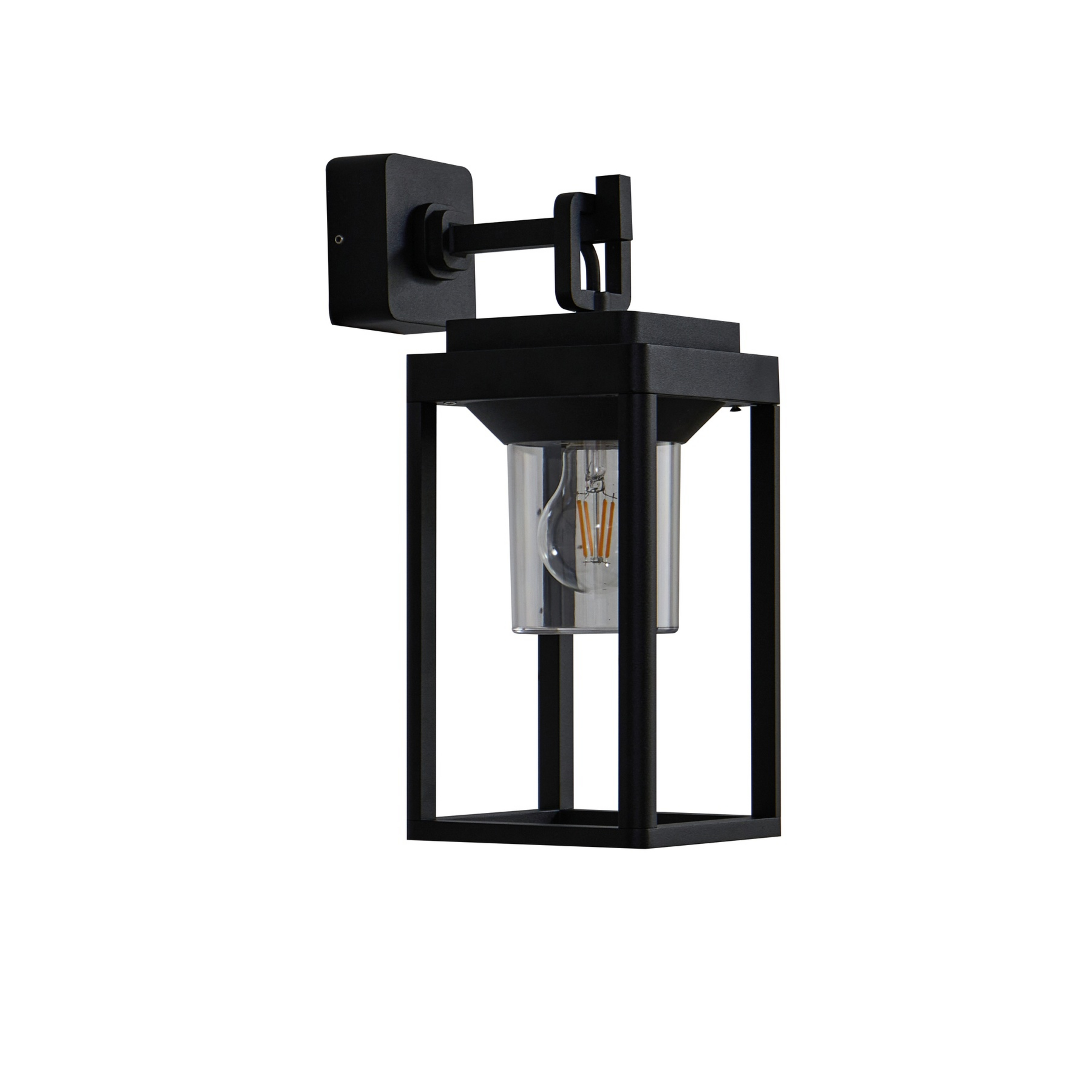 Lucande Außenwandleuchte Milanka, 43 cm, schwarz, IP65, E27