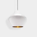 Tom Dixon LED-Hängelampe Beat Stout, weiß, Ø 52 cm, Messing