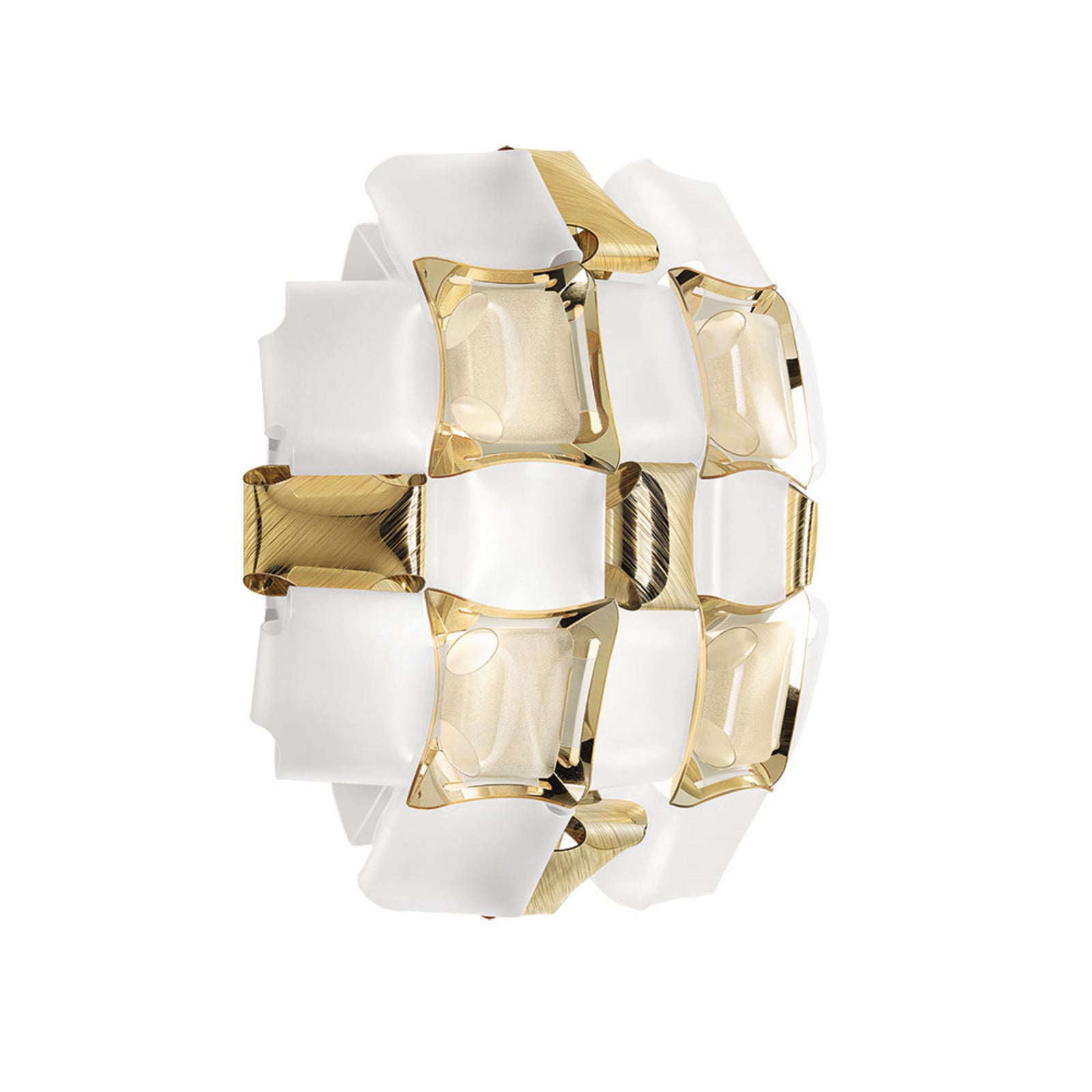 Mida Applique V&auml;gglampa White/Gold Slamp - Vardagsrum - Plast