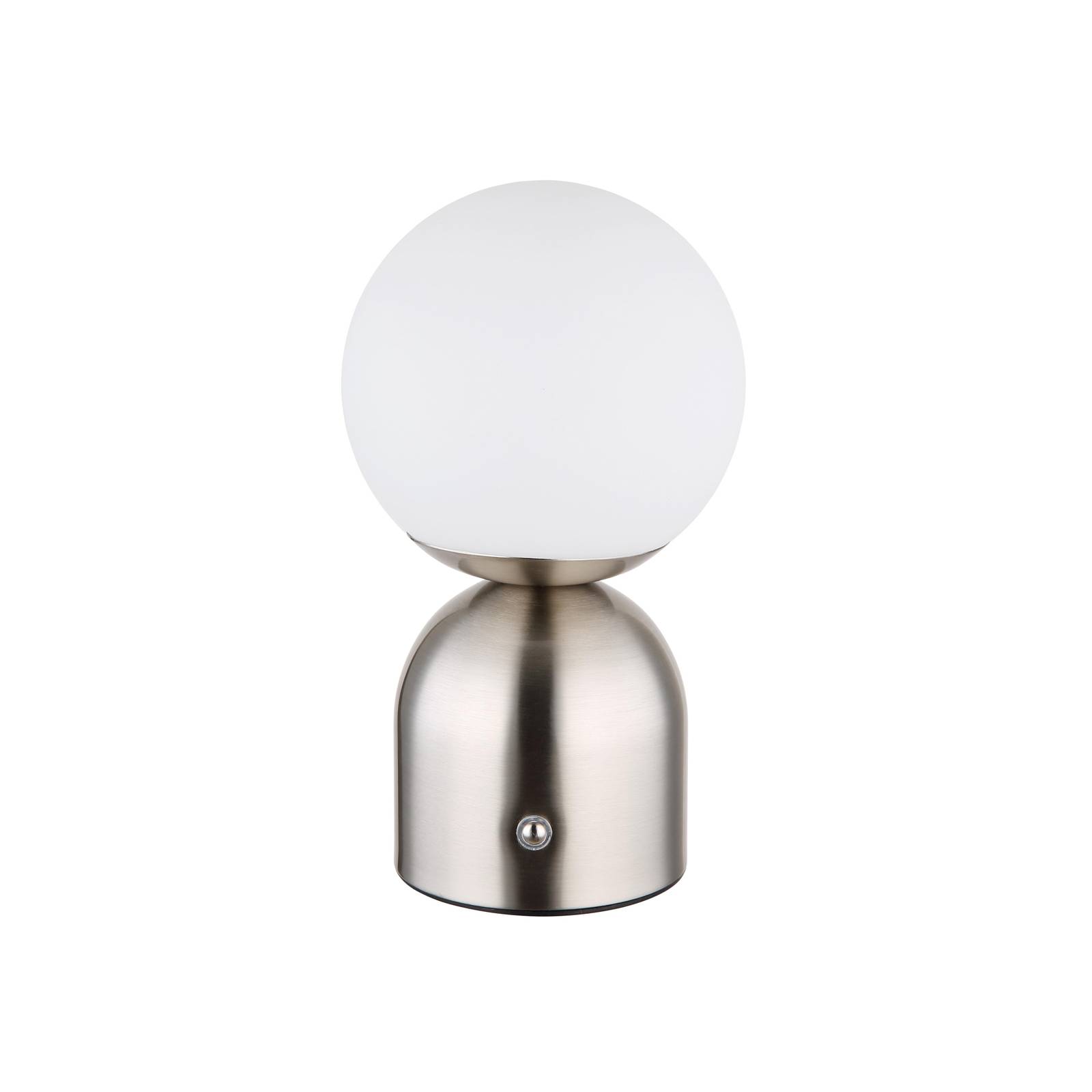 LED-Akku-Tischlampe Julsy, nickelfarben, Höhe 21 cm, CCT