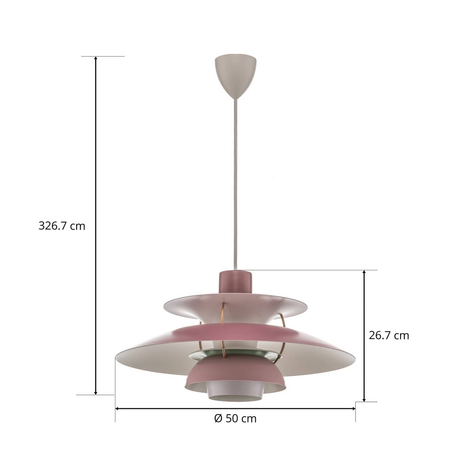  Louis Poulsen Louis Poulsen Ph 5, Designer-pendellampe, Rosa 