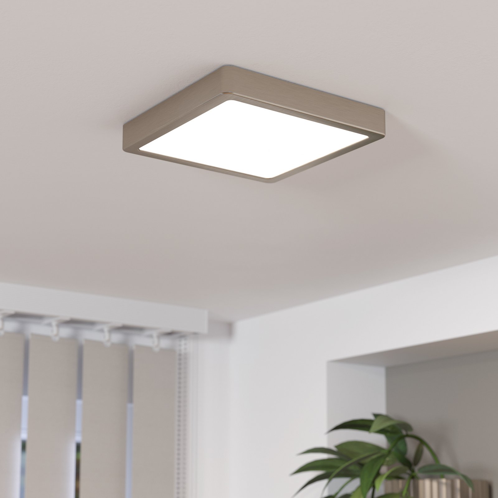 Panou cu LED montat pe suprafață Fueva 5 IP20 830 nickel 21x21cm