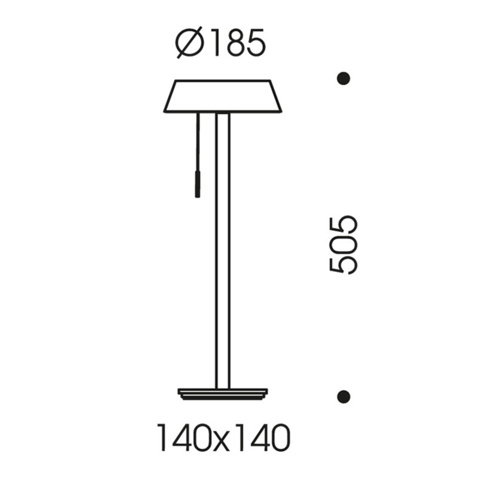 OLIGO Glance LED table lamp matt red