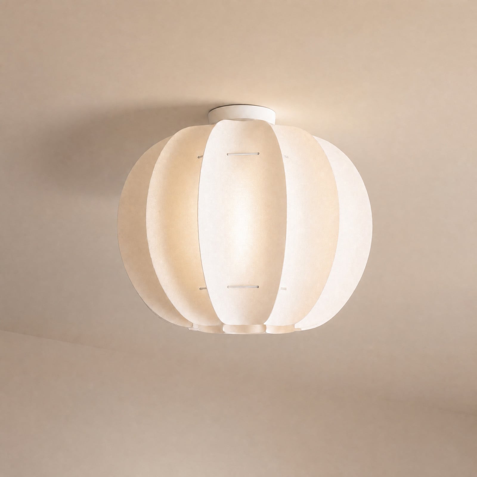 Plafonnier Winslow, E27, Ø , blanc crème, plastique - Lindby