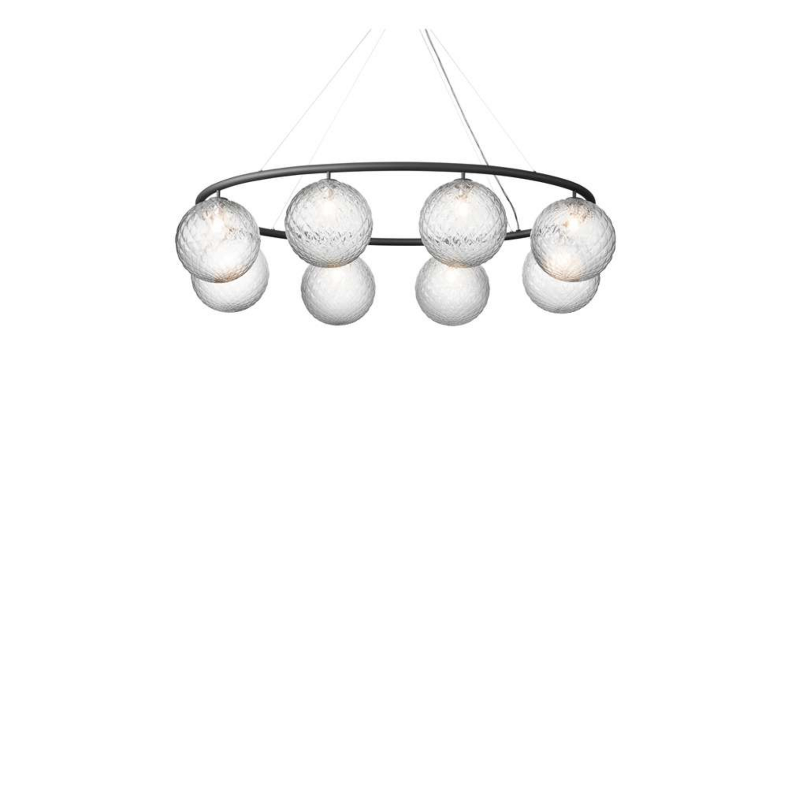 Miira 8 Oval Lampadario Rock Grey/Optic Clear - Nuura