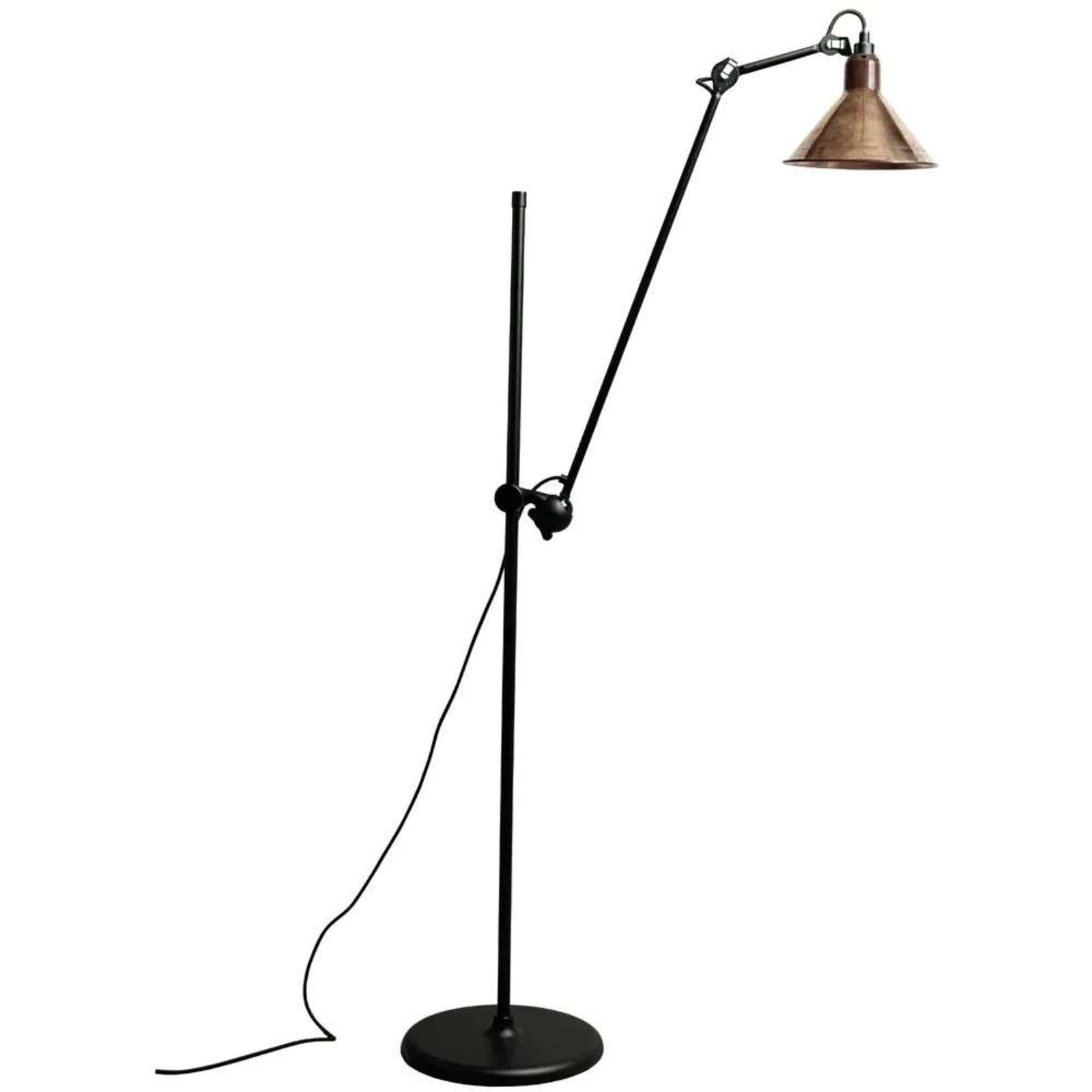 215 Gulvlampa Svart/Raw Koppar - Lampe Gras