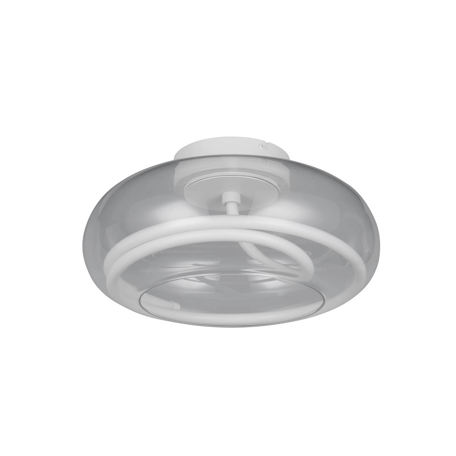 LED-Deckenlampe Tarsia, weiß matt, Ø 40 cm Glas
