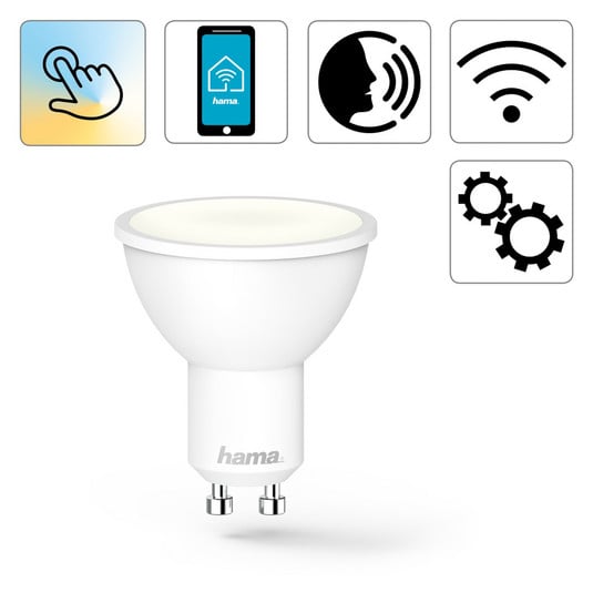 Hama WLAN LED riflettore GU10 5,5W 120° CCT dimm