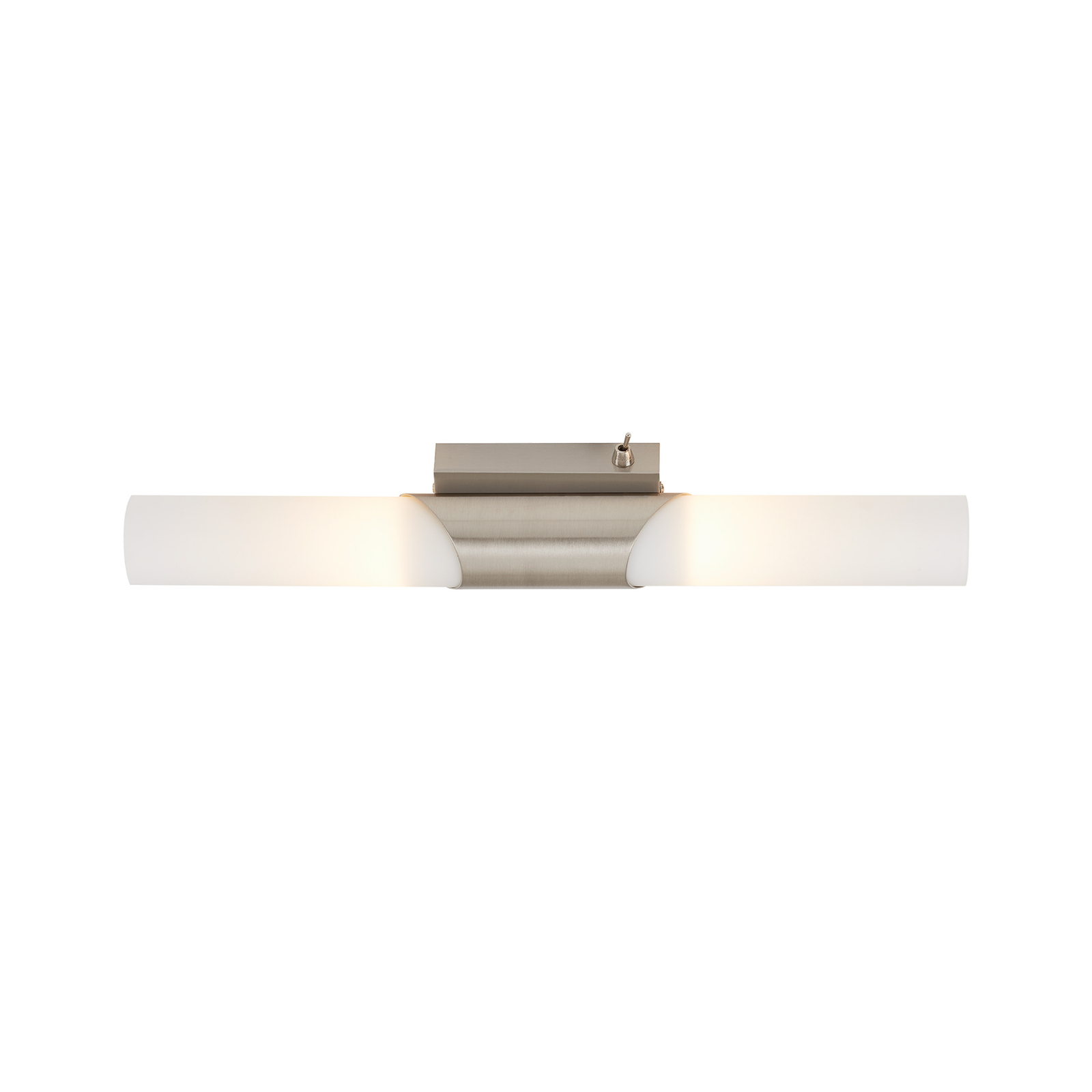 Badkamer wandlamp Splash, 2-lamps, mat nikkel