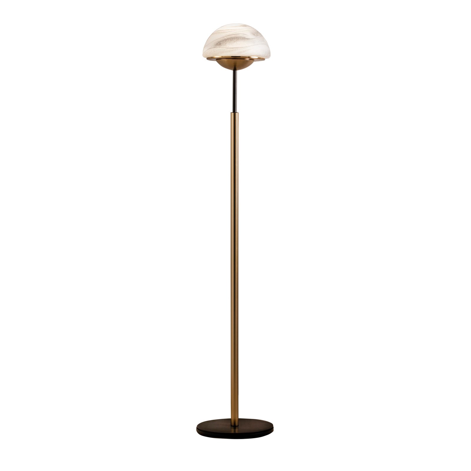 Moon floor lamp, Murano glass, alabaster
