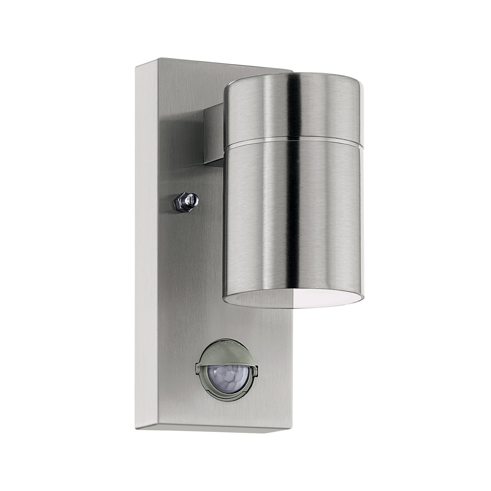 Zidna LED svjetiljka Riga 5, boja nehrđajućeg čelika, 16 cm, senzor od