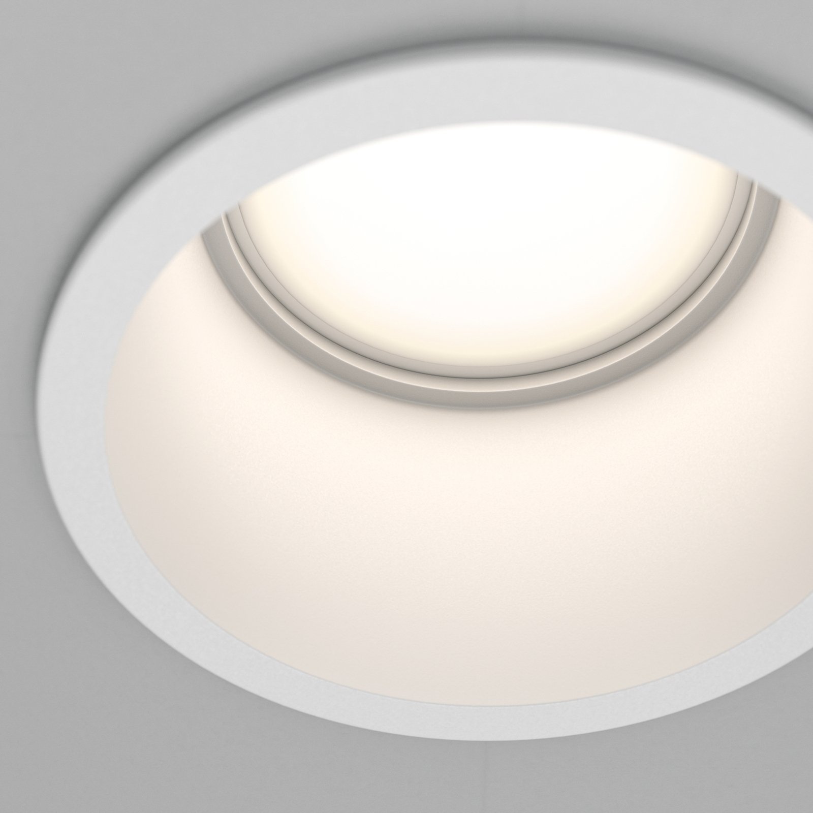 Maytoni inbouwdownlight Reif, wit/wit, Ø 6,8 cm, aluminium