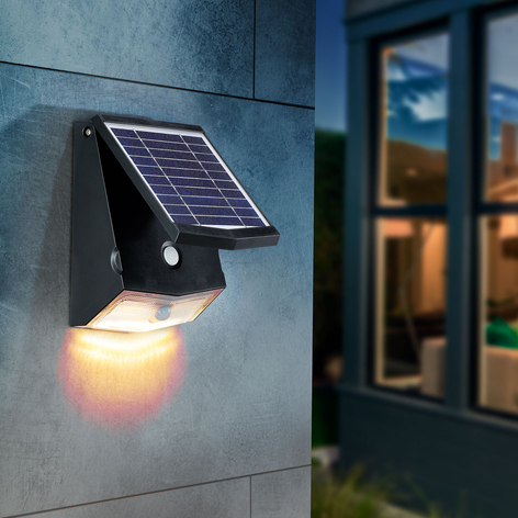 LED-Solar-Wandleuchte Sign & Safety mit Sensor
