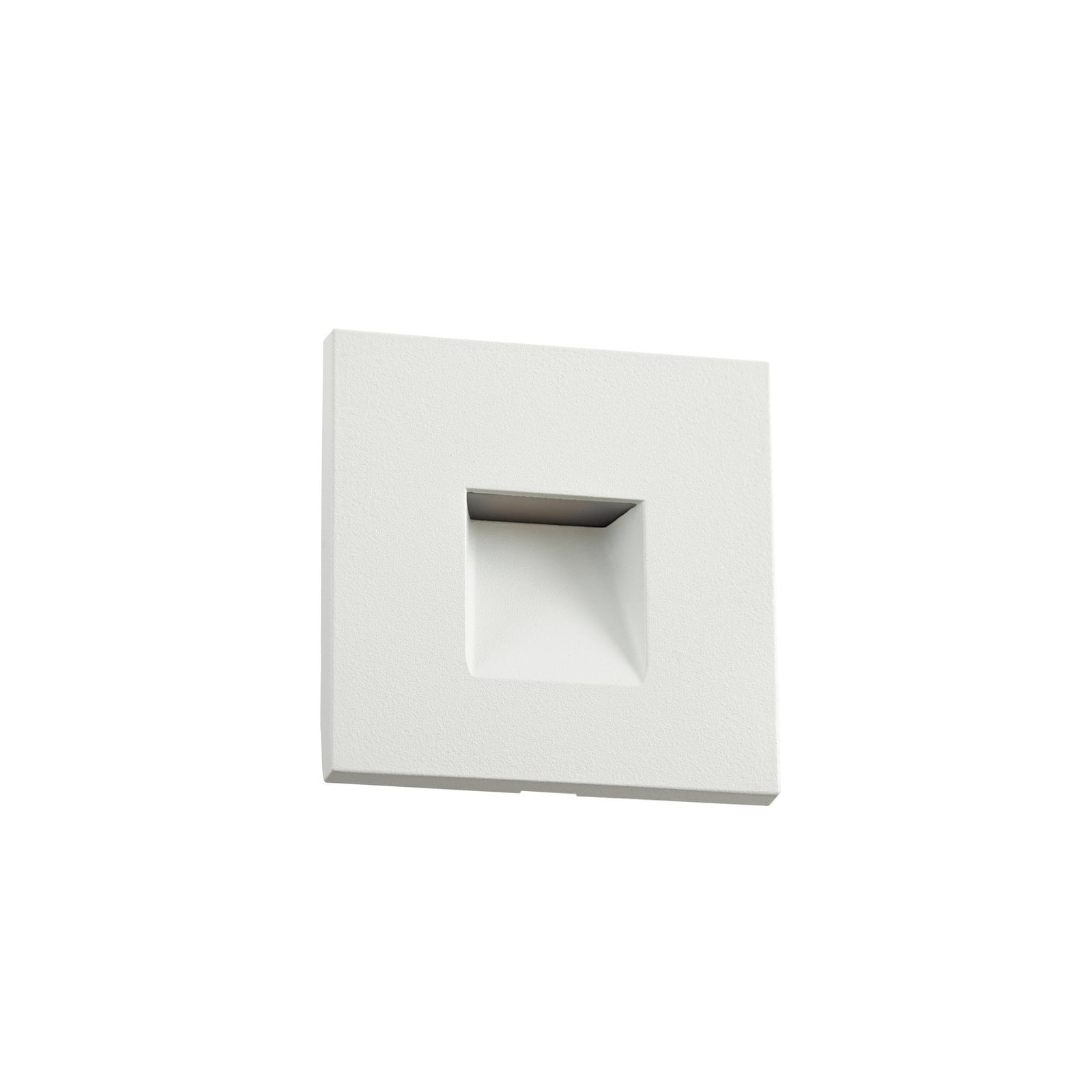 Lindby LED-Wandeinbaulampe Alune, weiß, eckig, 8x8cm, IP65