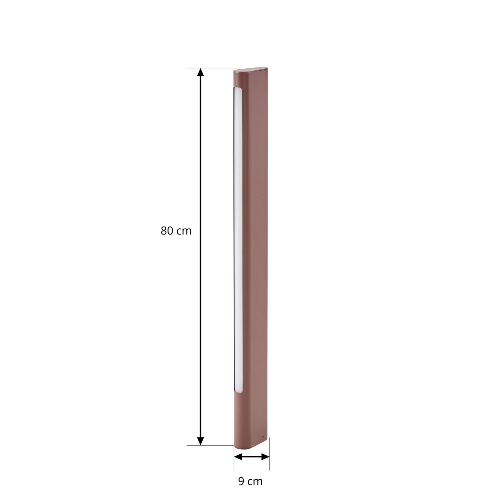 Celiora LED path light, height 80 cm, brown, IP65 - Lucande Celiora LED path light, height 80 cm, brown, IP65 - Lucande