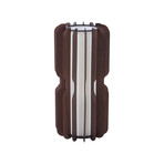 Juneta vloerlamp, bruin, 75 cm, hout/textiel - Lucande