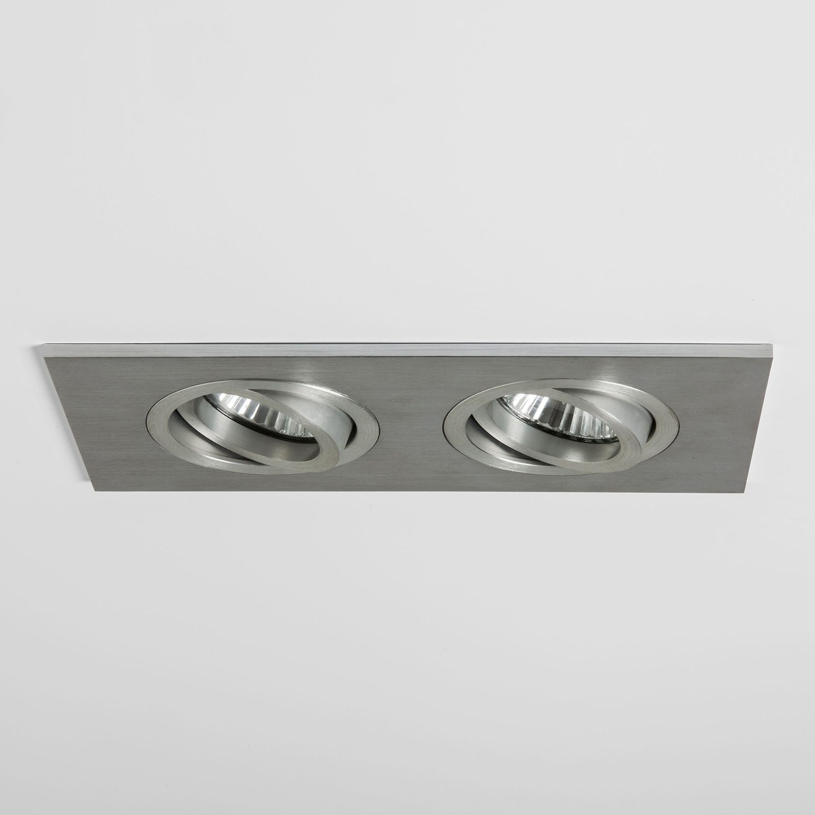 Astro Taro Twin Built-In Ceiling Spotlight Aluminium, for Living / Dining Room, Metal, GU10, 50 W, energy efficiency: A++, L: 17.5 cm, W: 9.2 cm