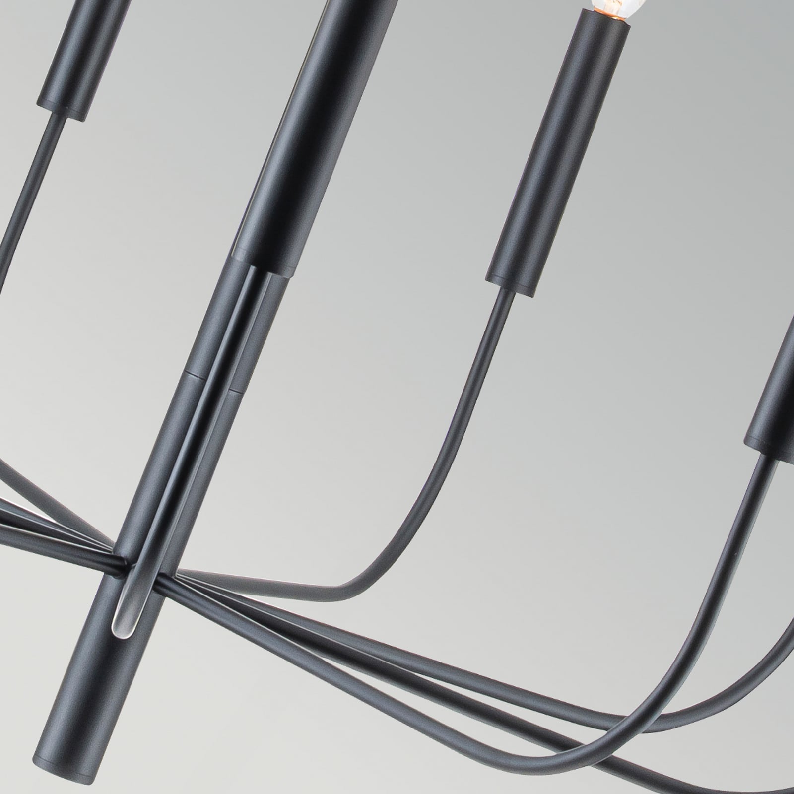 Lustre Brianna, preto, Ø 84 cm, 9 lâmpadas, metal - FEISS