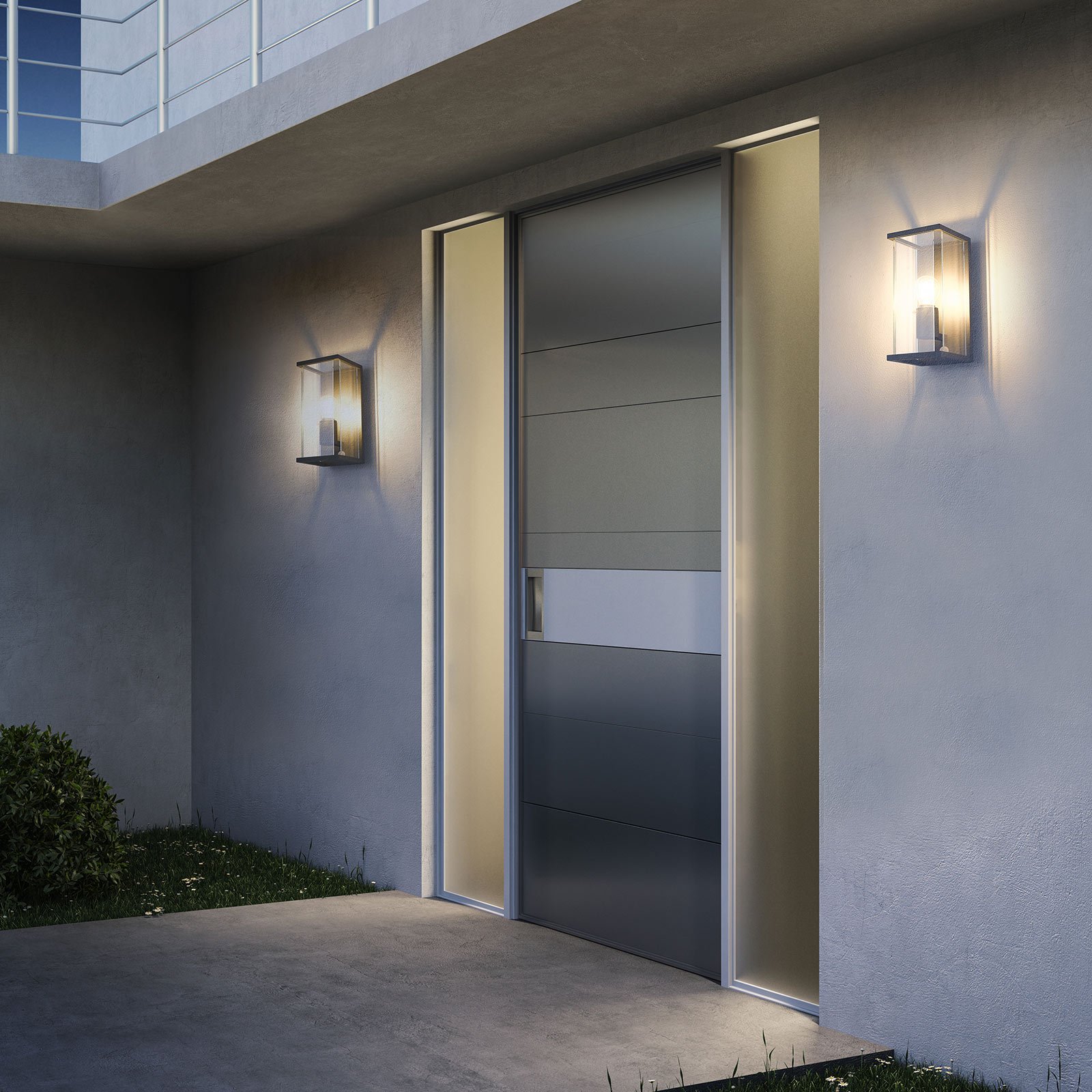 Annalea Buiten Wandlamp IP54 w/Sensor Dark Grey - Lucande