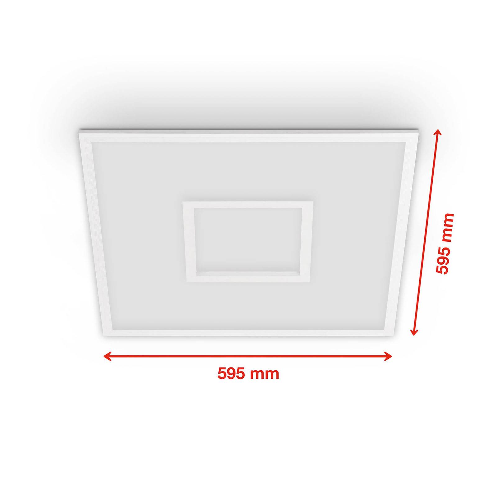LED-panel Centreback CCT RGB 60×60 cm hvit