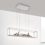 Lámpara colgante LED Contura de Paul Neuhaus, blanca, 105 cm