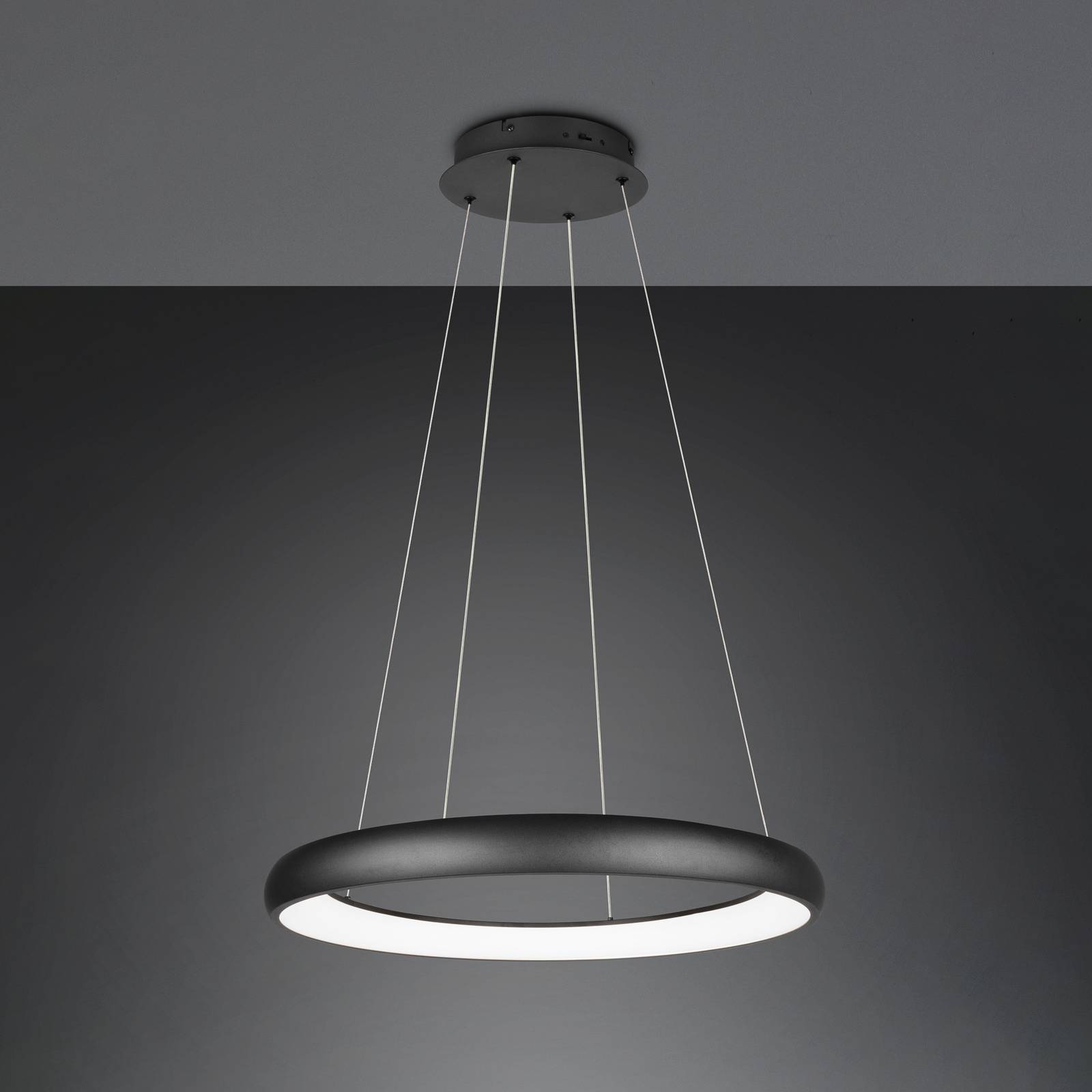 Trio Lighting Suspension LED Cardona Ø 75 cm noir CCT métal