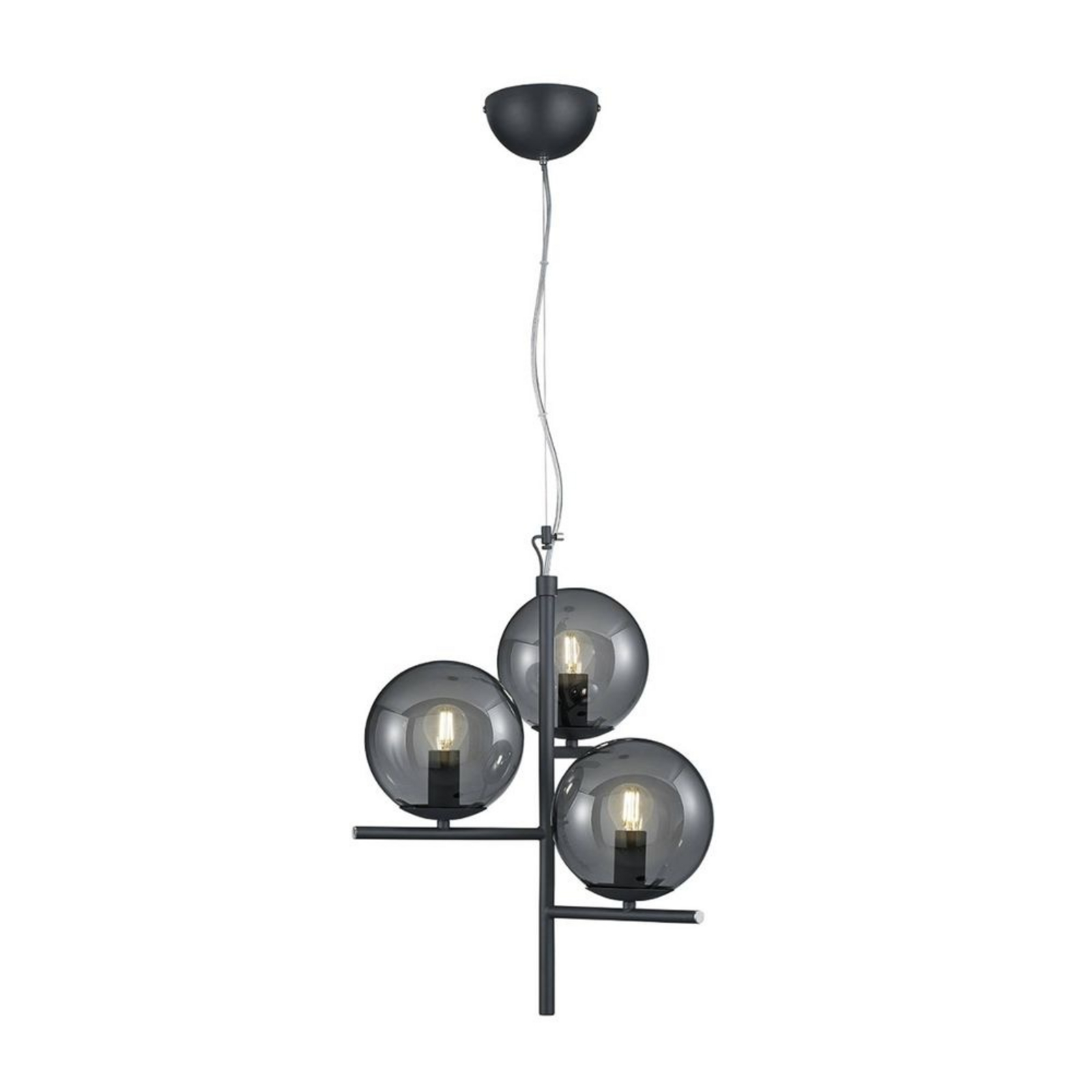 Denva 3 Lustră Pendul Anthracite/Smoke - Lindby