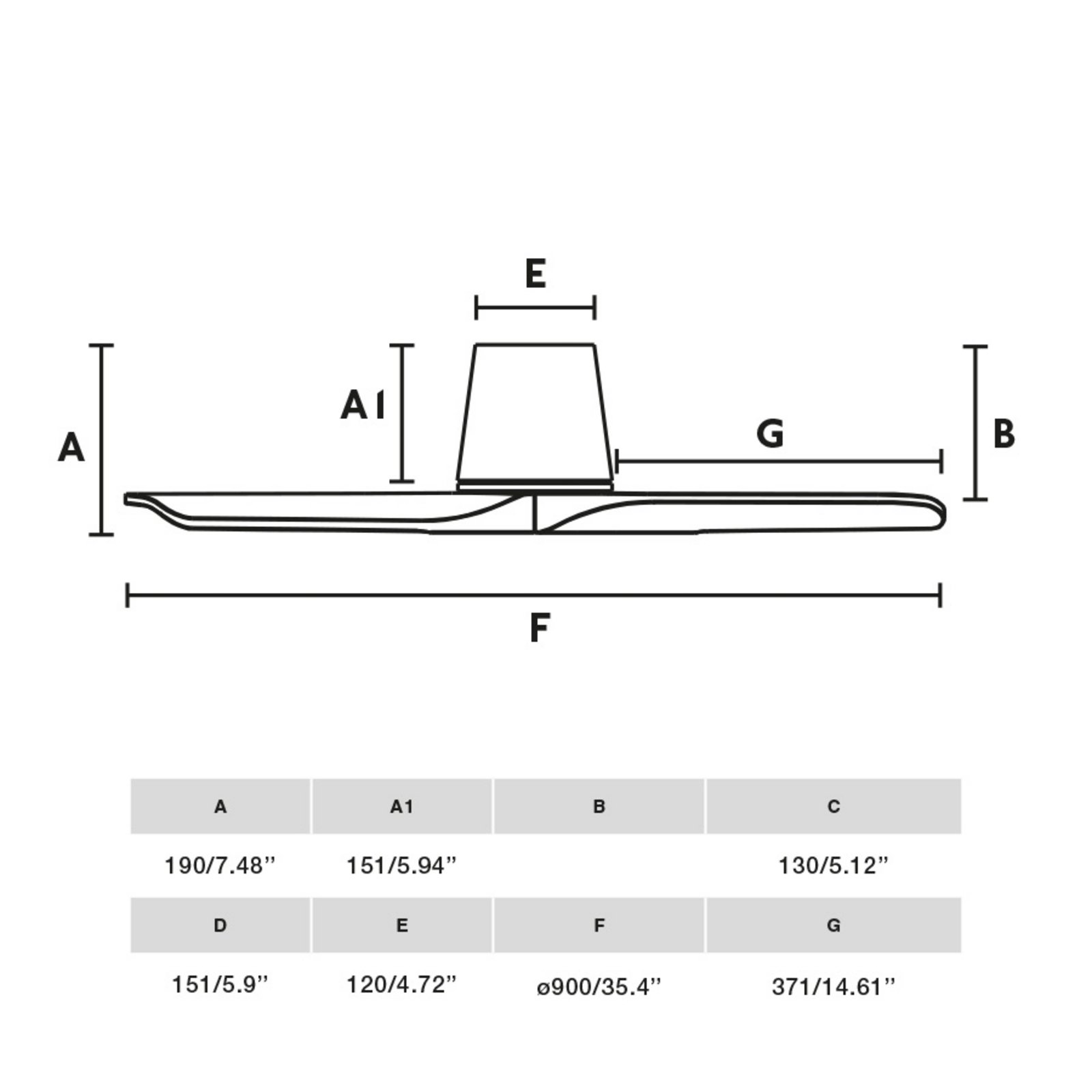 Mennyezeti ventilátor Hey S, fekete, DC motor, csendes, Ø 90 cm