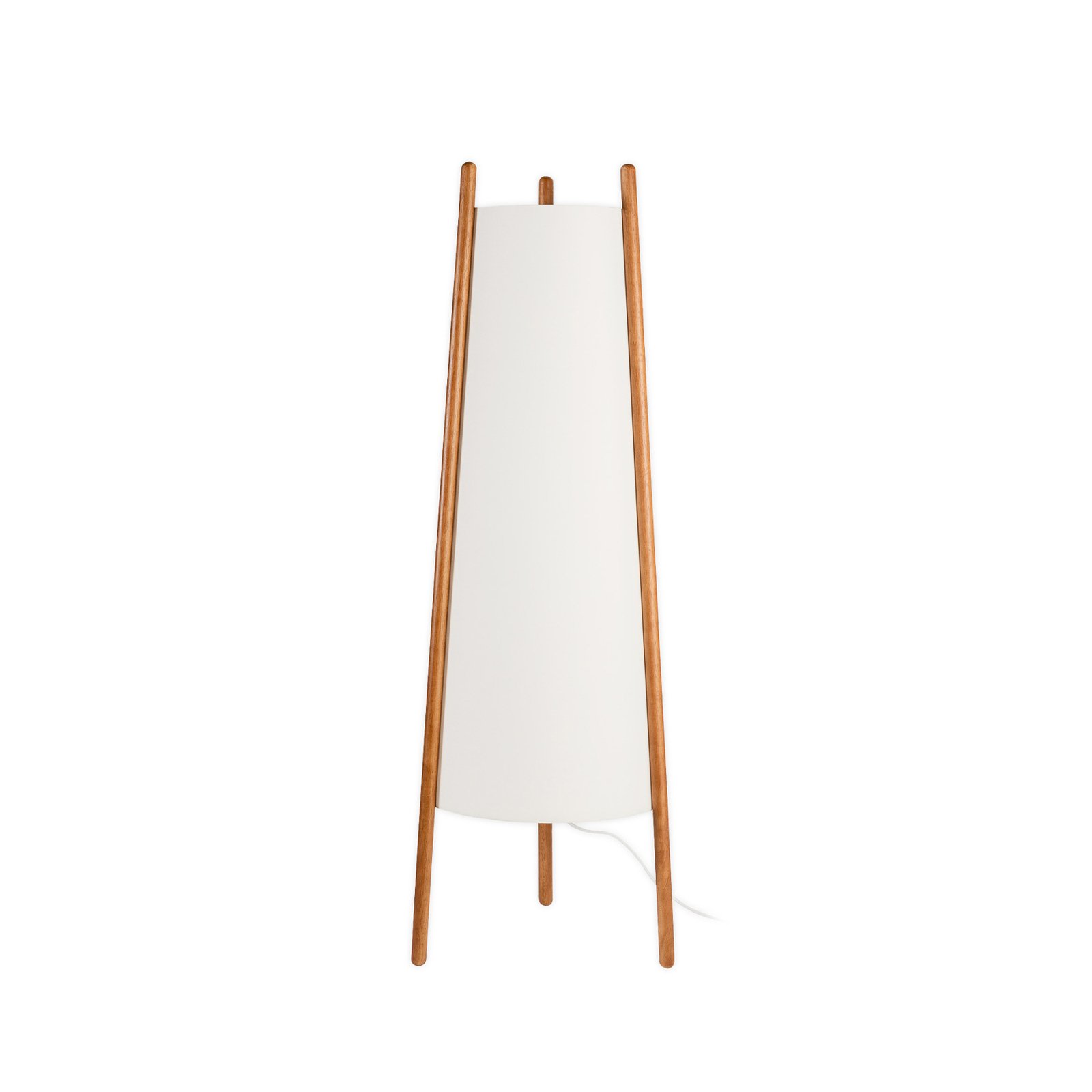 LEDS-C4 Woody piantana, E27, marrone, beige, legno, tessuto