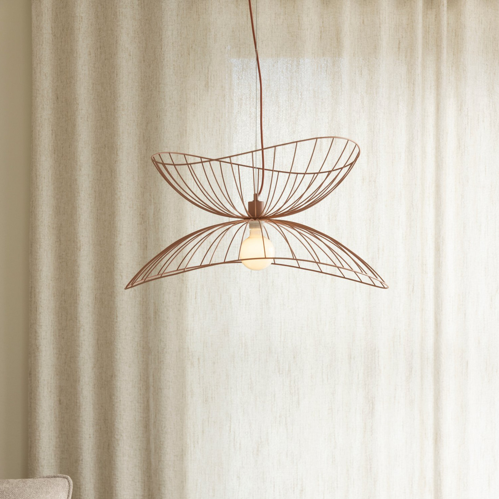 Globen Lighting Lampă suspendată RAY roz Ø 70 cm metal - Camera de zi / sufragerie - Modern