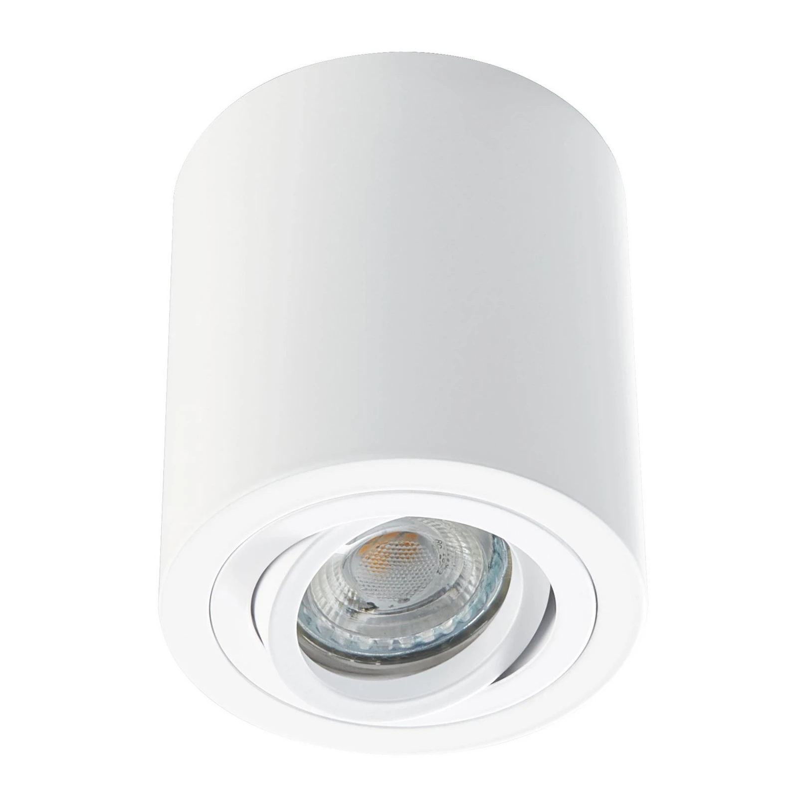 Foco de superficie Heitronic ADL9001, blanco, redondo y orientable