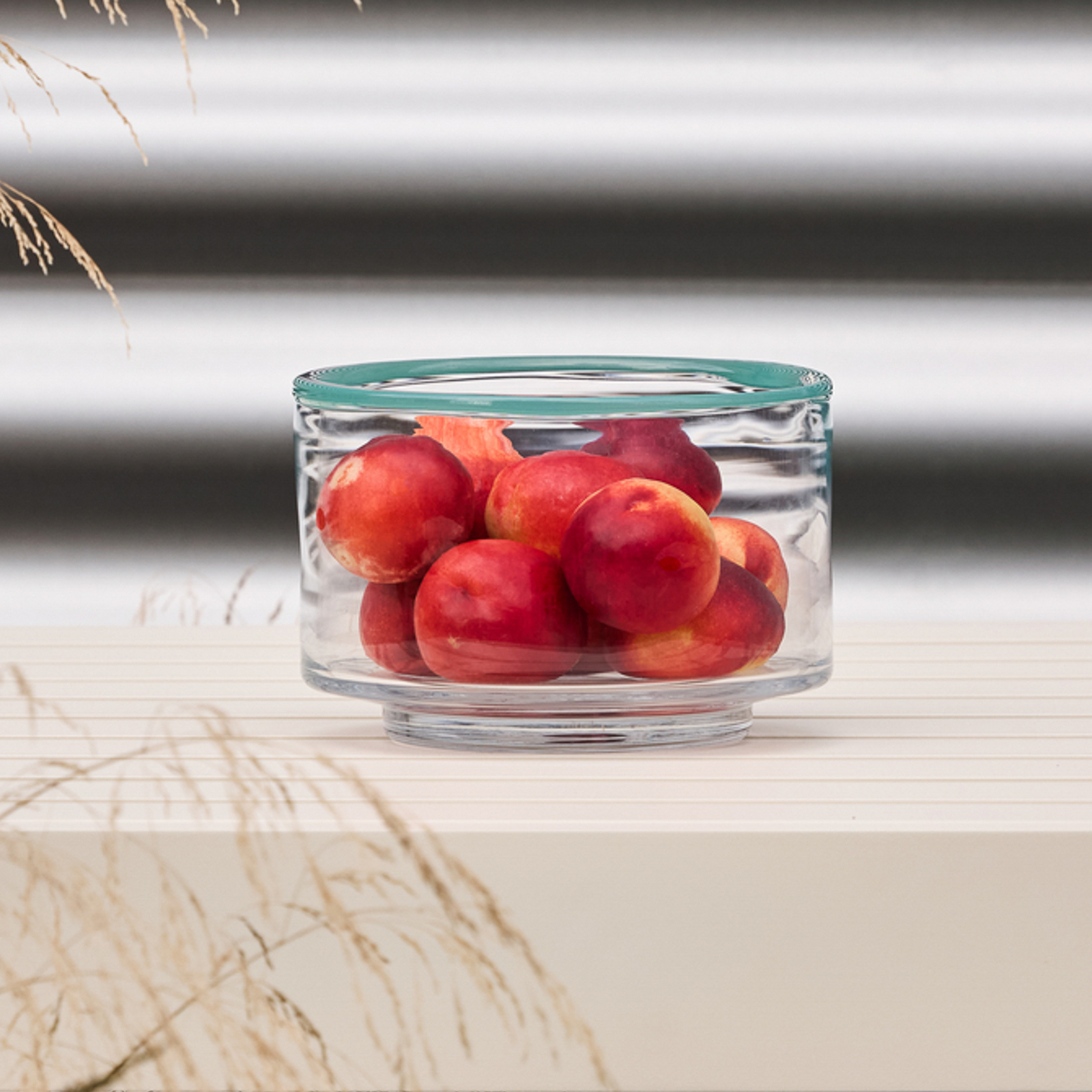 Cuenco Clea transparente/verde, Ø 15 cm, cristal - Hübsch