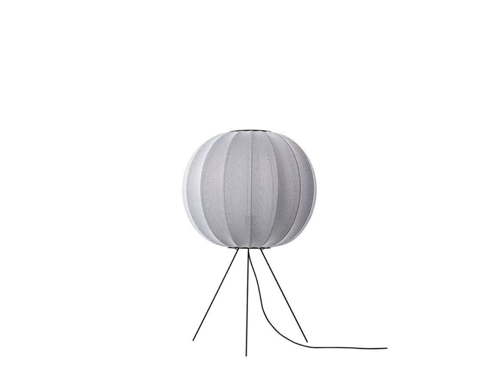 Knit-Wit 60 Round Gulvlampe Medium Silver - Made By Hand - Stue - Aluminium