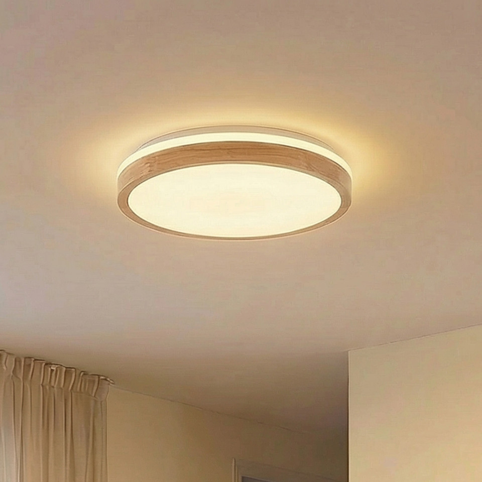 Lindby Emiva Top Plafond Wood/White, trä från Lindby
