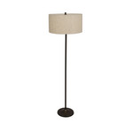 Piantana Soft, color naturale/bronzo, altezza 149,5 cm, lino - Belid