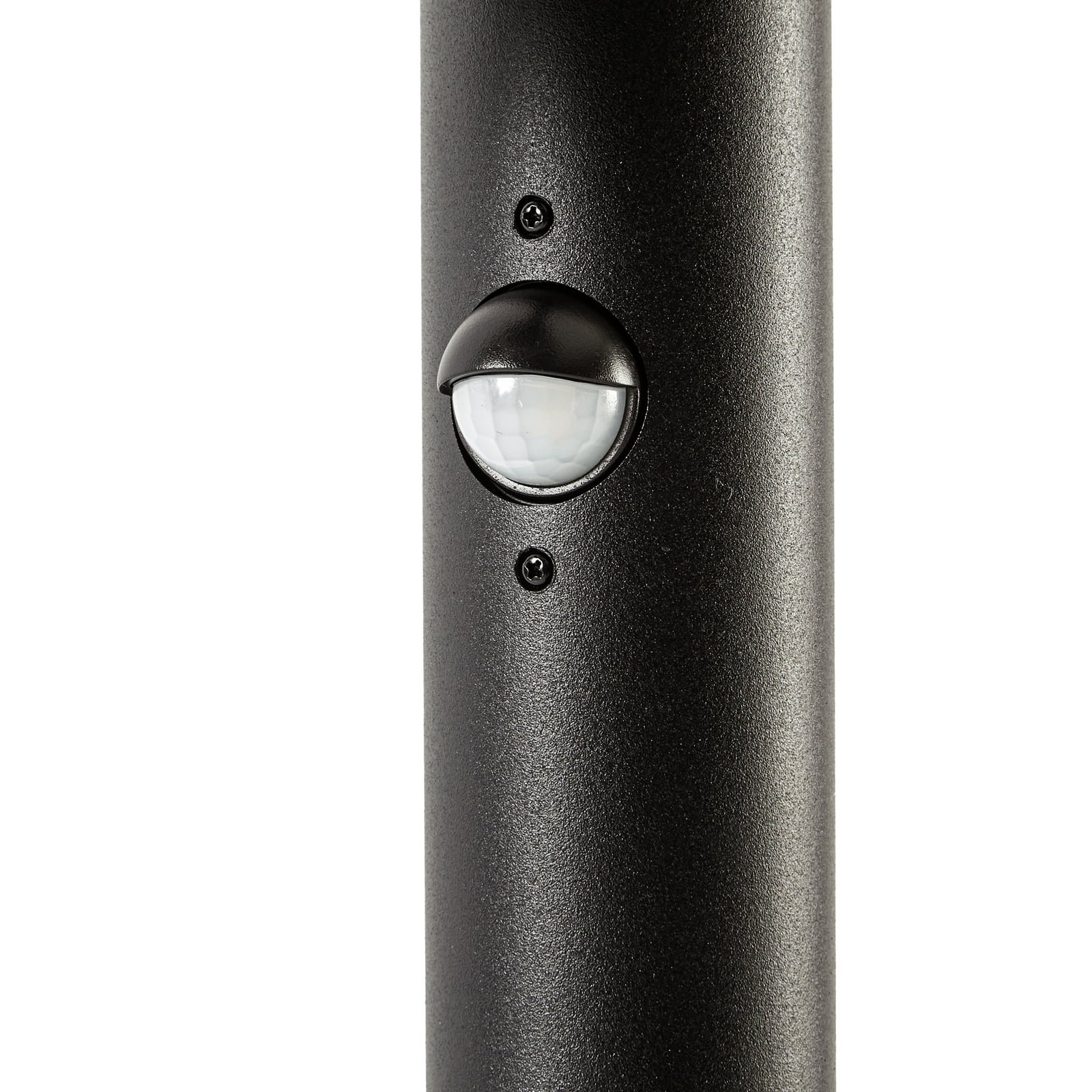 Elune LED-väglampa, svart, sensor, IP44, 77 cm – Lucande