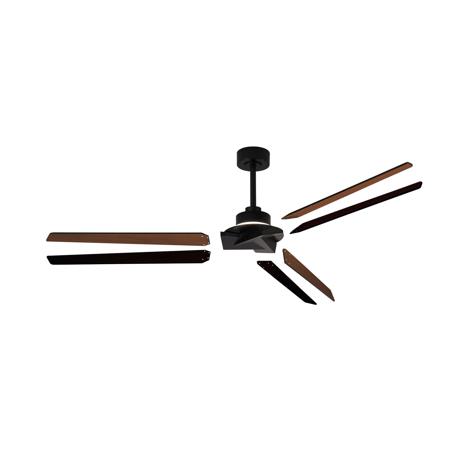 Brisa LED-Deckenventilator schwarz/holz DC leise - Mantra