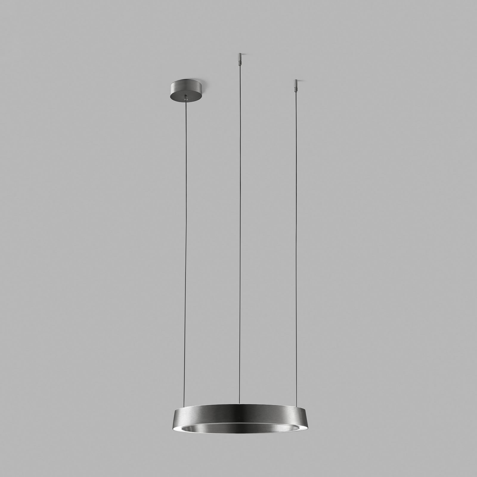 Edge Round LED-hængelampe titangrå Ø40cm, CCT LIGHT-POINT - Køkken - Design - Aluminium - Rund